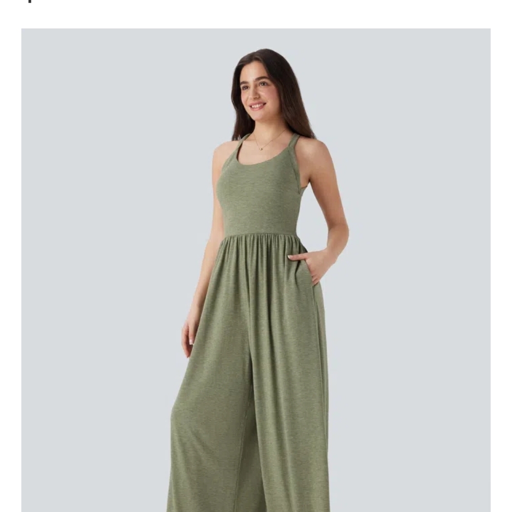 Halara Women’s Teal Wide-Leg Jumpsuit